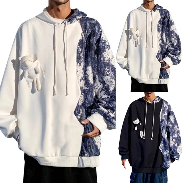 Men's Fall/Winter Oversized Hoodies: Street Wear Leisure Loose Hooded Sweatshirts